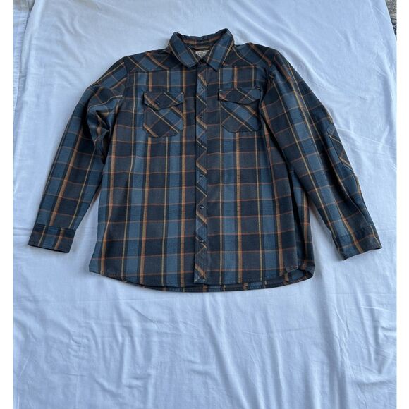 Men's L.L. Bean Button Down Flannel Polyester/Wool Blend Shirt, XL, Blue - Picture 1 of 9